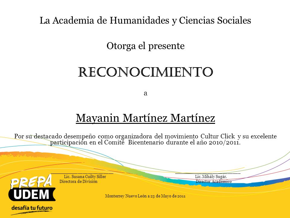 Reconocimiento Mayanin Martínez Martínez