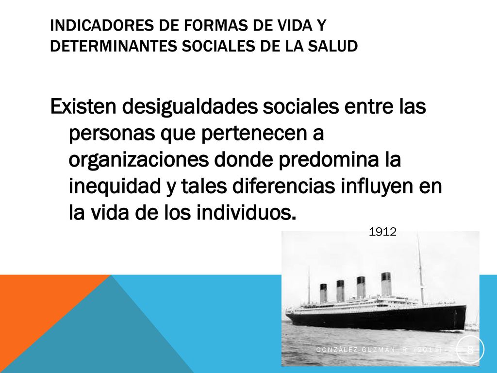 Indicadores de formas de vida y determinantes sociales de la salud