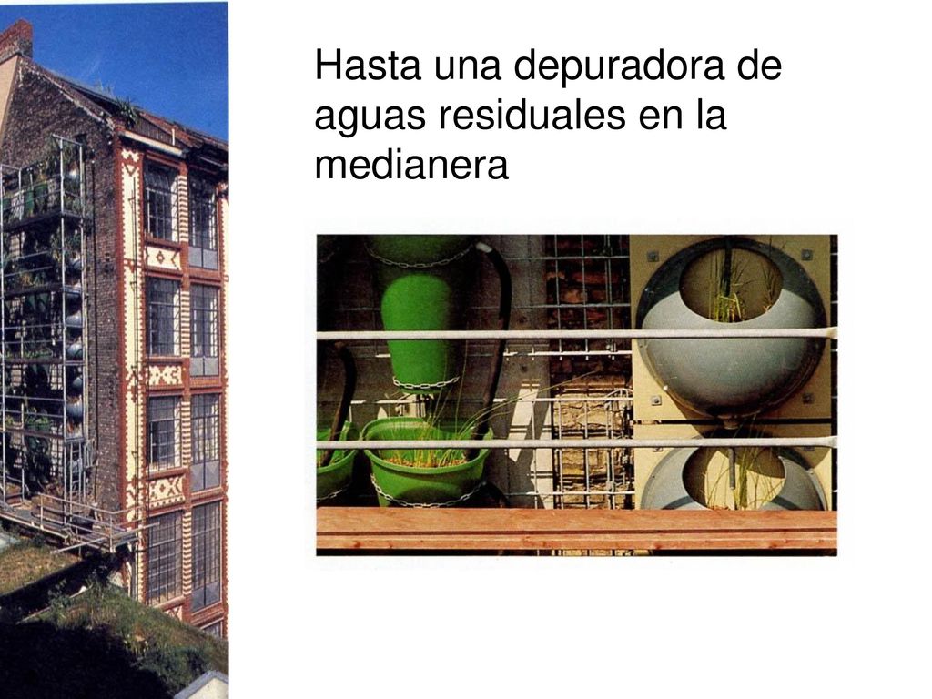 Hasta una depuradora de aguas residuales en la medianera