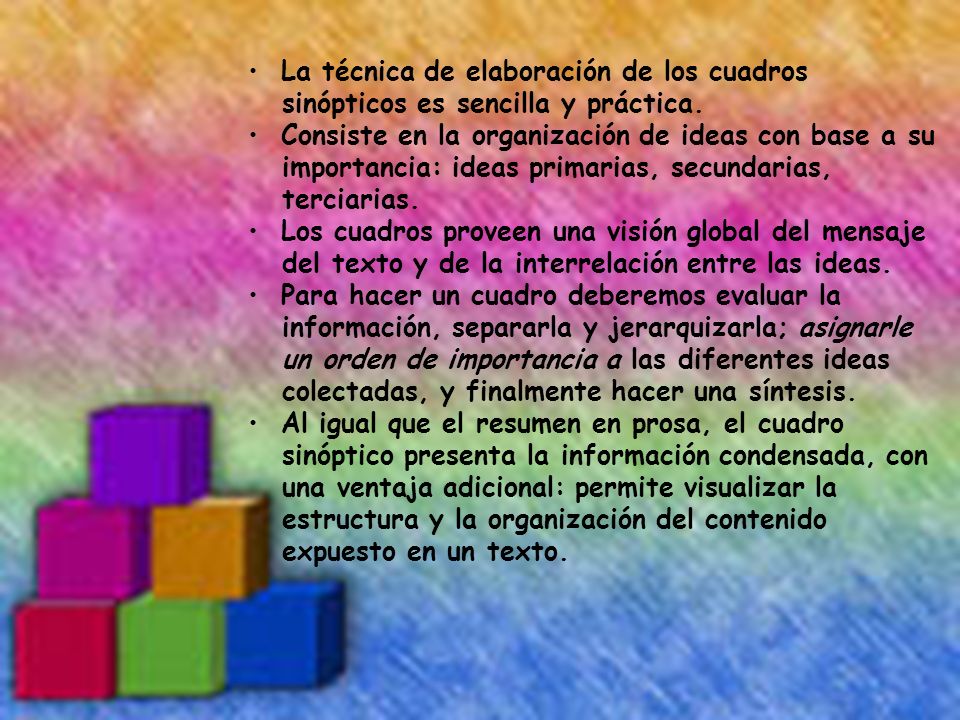 La técnica de elaboración de los cuadros