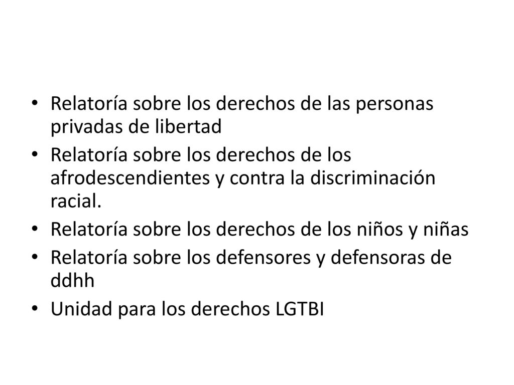 Relatoría sobre los derechos de las personas privadas de libertad
