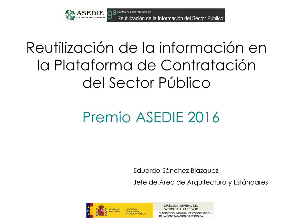 Reutilización de la información en la Plataforma de Contratación del Sector Público