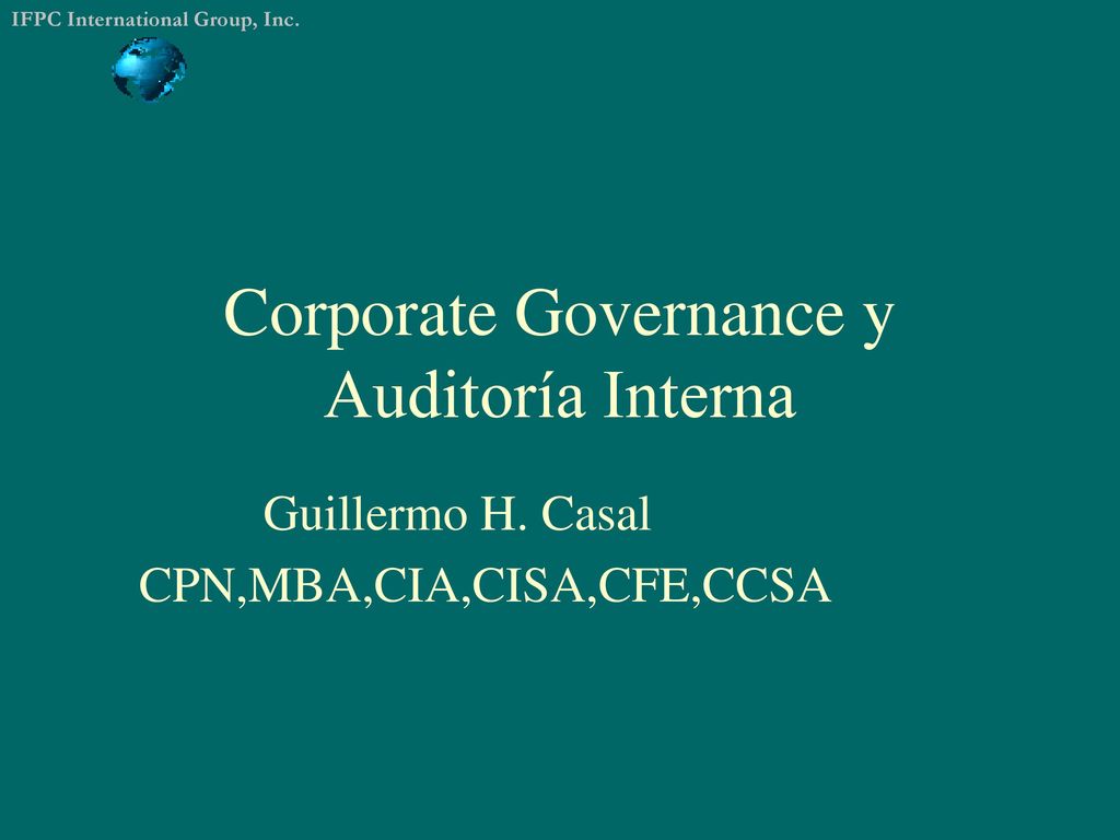 Corporate Governance y Auditoría Interna