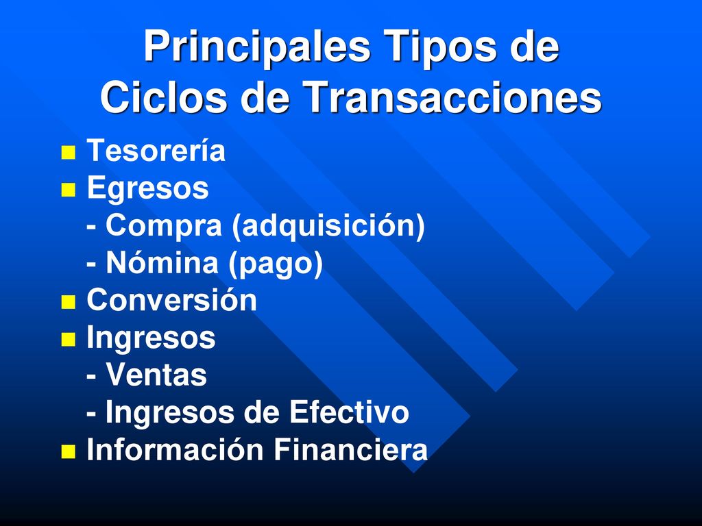 Principales Tipos de Ciclos de Transacciones