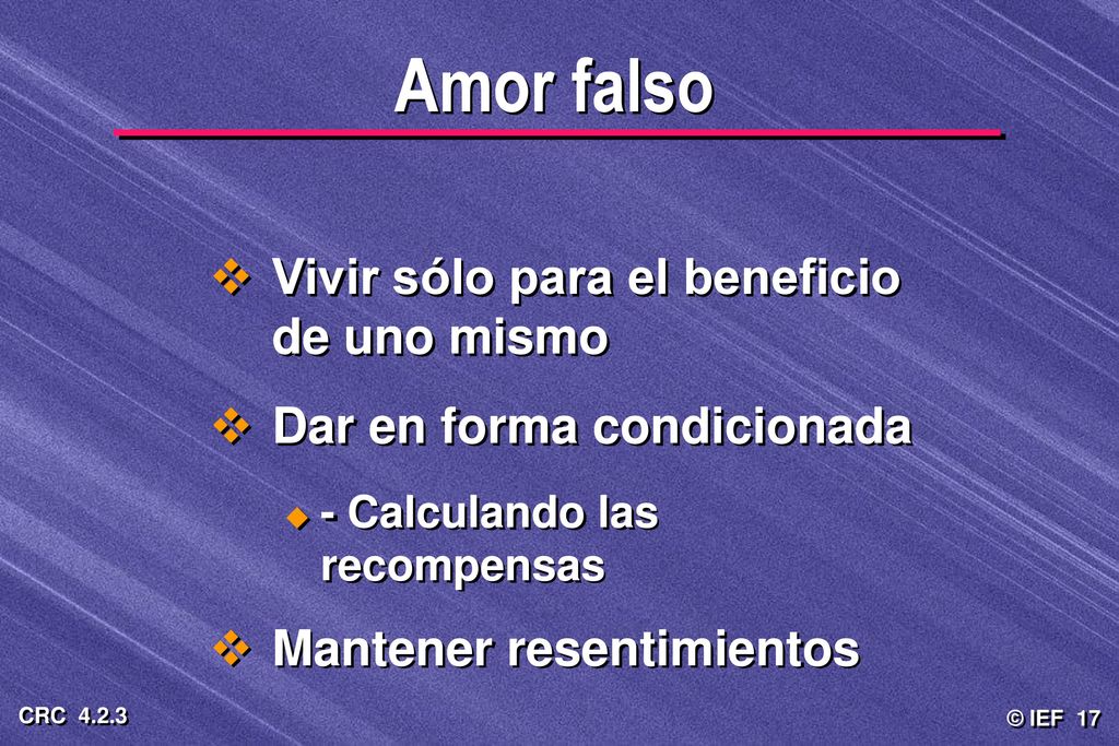 Amor falso Amor falso Vivir sólo para el beneficio de uno mismo