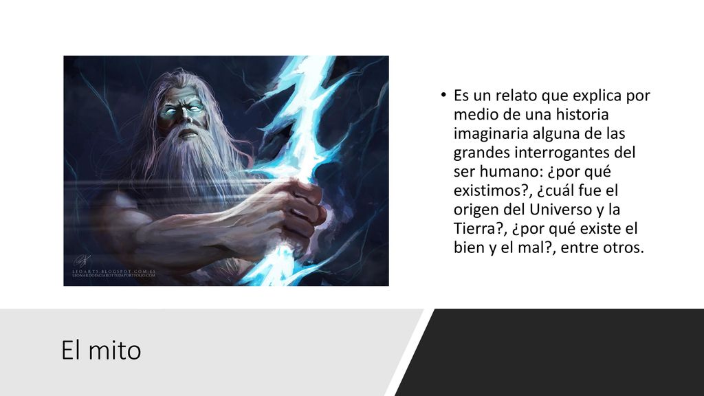 Es un relato que explica por medio de una historia imaginaria alguna de las grandes interrogantes del ser humano: ¿por qué existimos , ¿cuál fue el origen del Universo y la Tierra , ¿por qué existe el bien y el mal , entre otros.