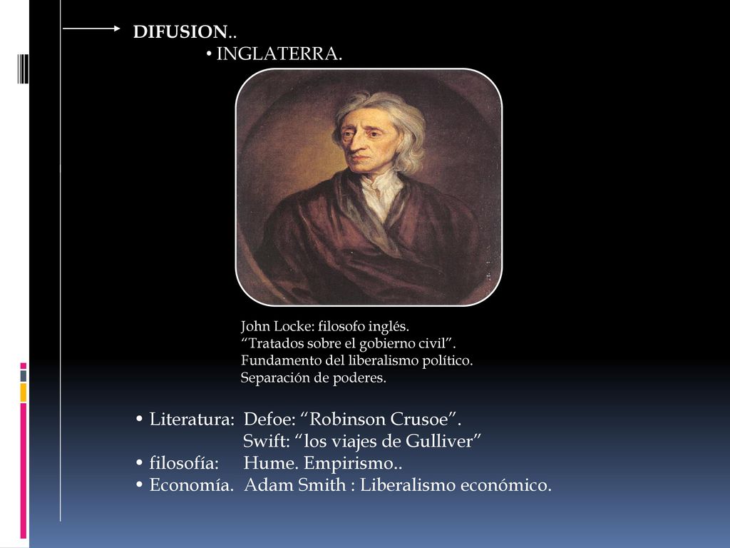 Literatura: Defoe: Robinson Crusoe . Swift: los viajes de Gulliver