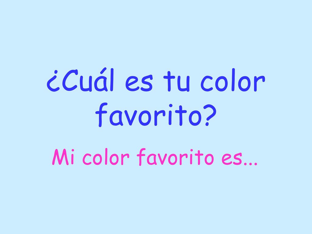 ¿Cuál es tu color favorito