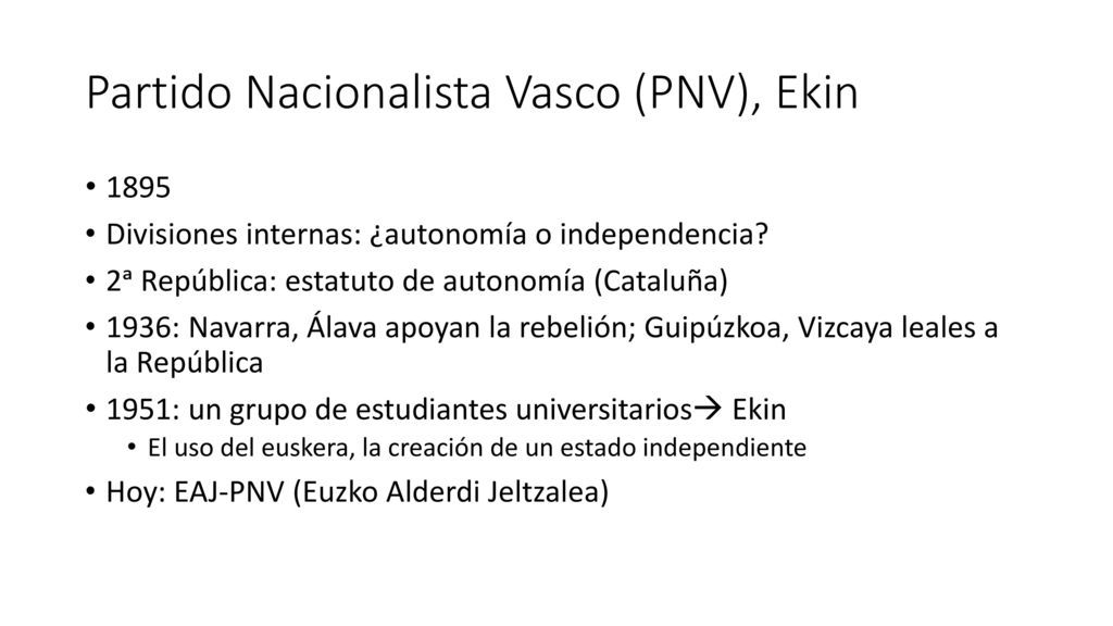 Partido Nacionalista Vasco (PNV), Ekin