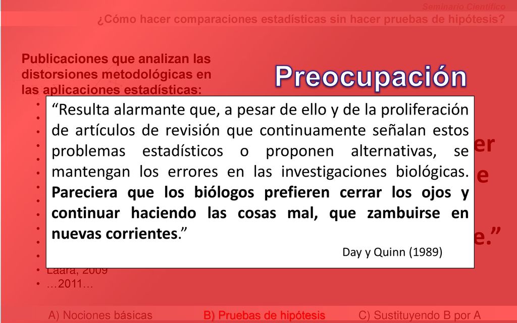 Publicaciones que analizan las distorsiones metodológicas en las aplicaciones estadísticas: