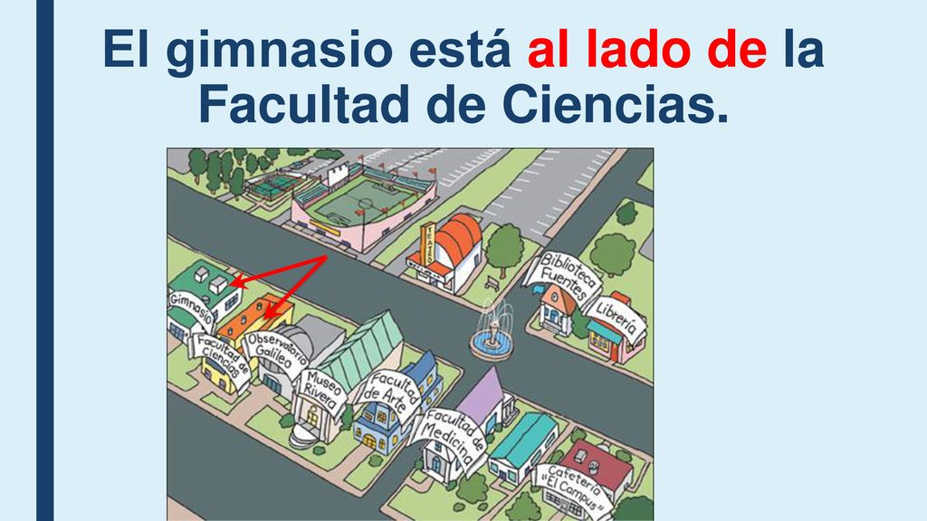 El gimnasio está al lado de la Facultad de Ciencias.