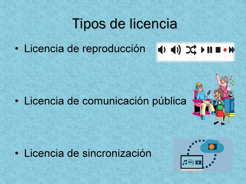 Tipos de licencia Licencia de reproducción