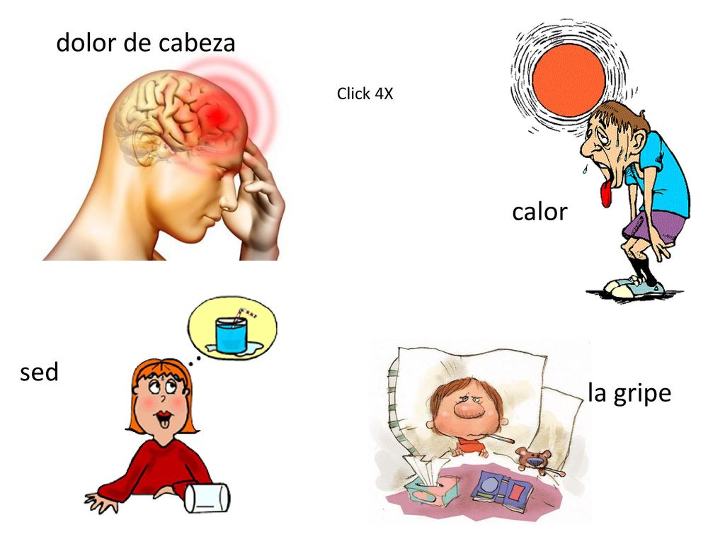 dolor de cabeza Click 4X calor sed la gripe