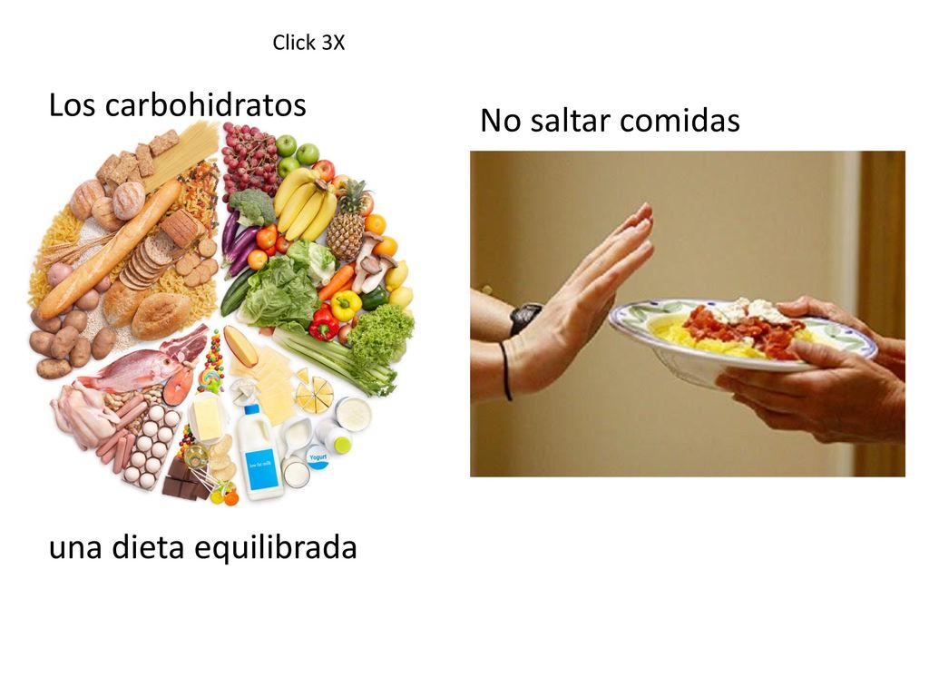 Click 3X Los carbohidratos No saltar comidas una dieta equilibrada