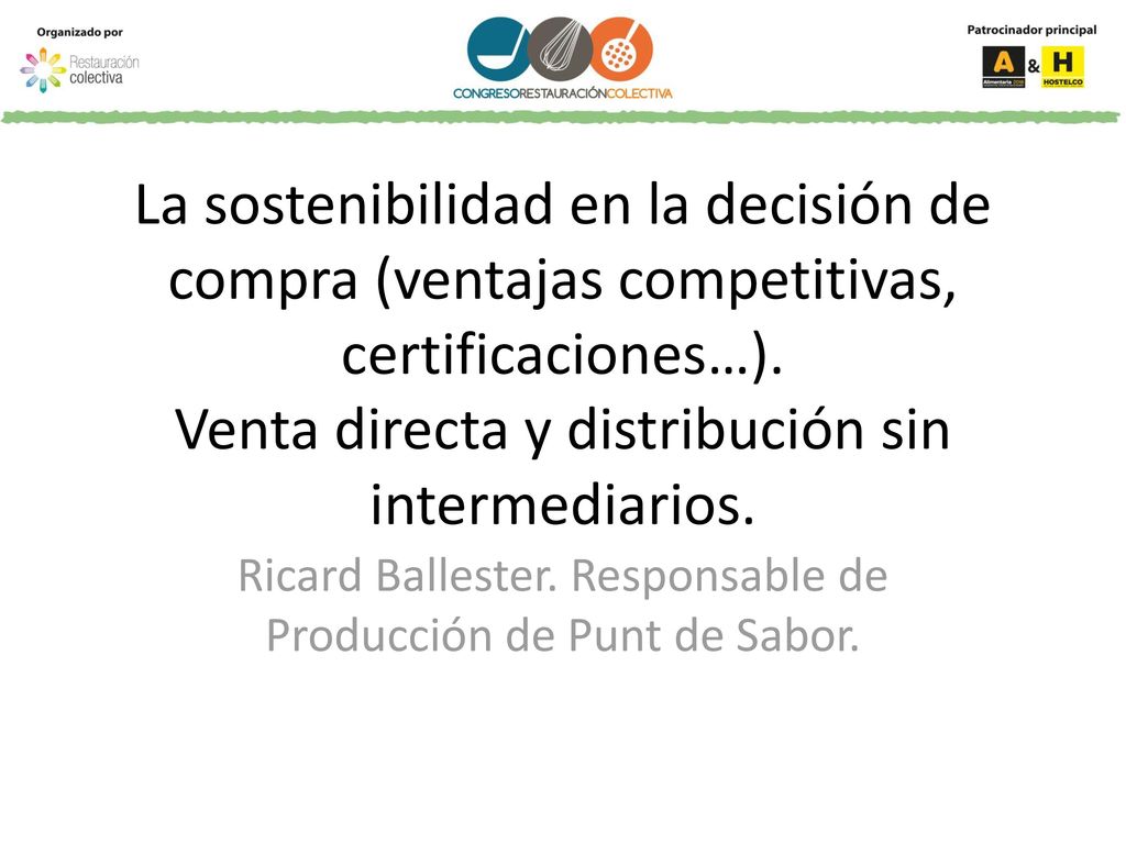 Ricard Ballester. Responsable de Producción de Punt de Sabor.