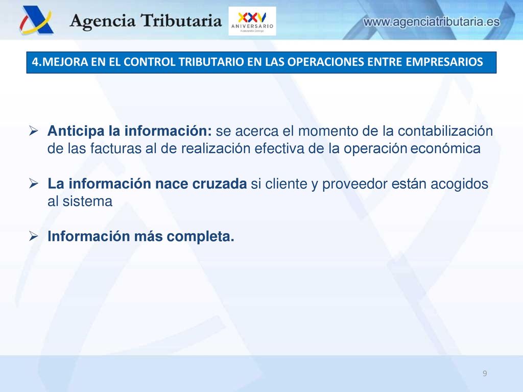4.MEJORA EN EL CONTROL TRIBUTARIO EN LAS OPERACIONES ENTRE EMPRESARIOS