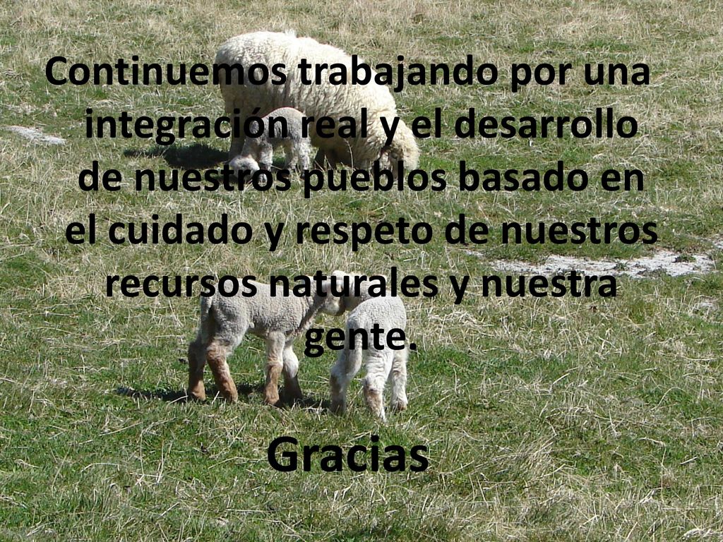 Continuemos trabajando por una integración real y el desarrollo de nuestros pueblos basado en el cuidado y respeto de nuestros recursos naturales y nuestra gente.