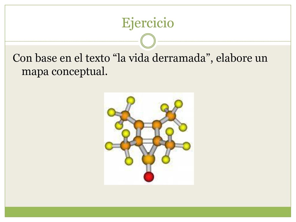 Ejercicio Con base en el texto la vida derramada , elabore un mapa conceptual.