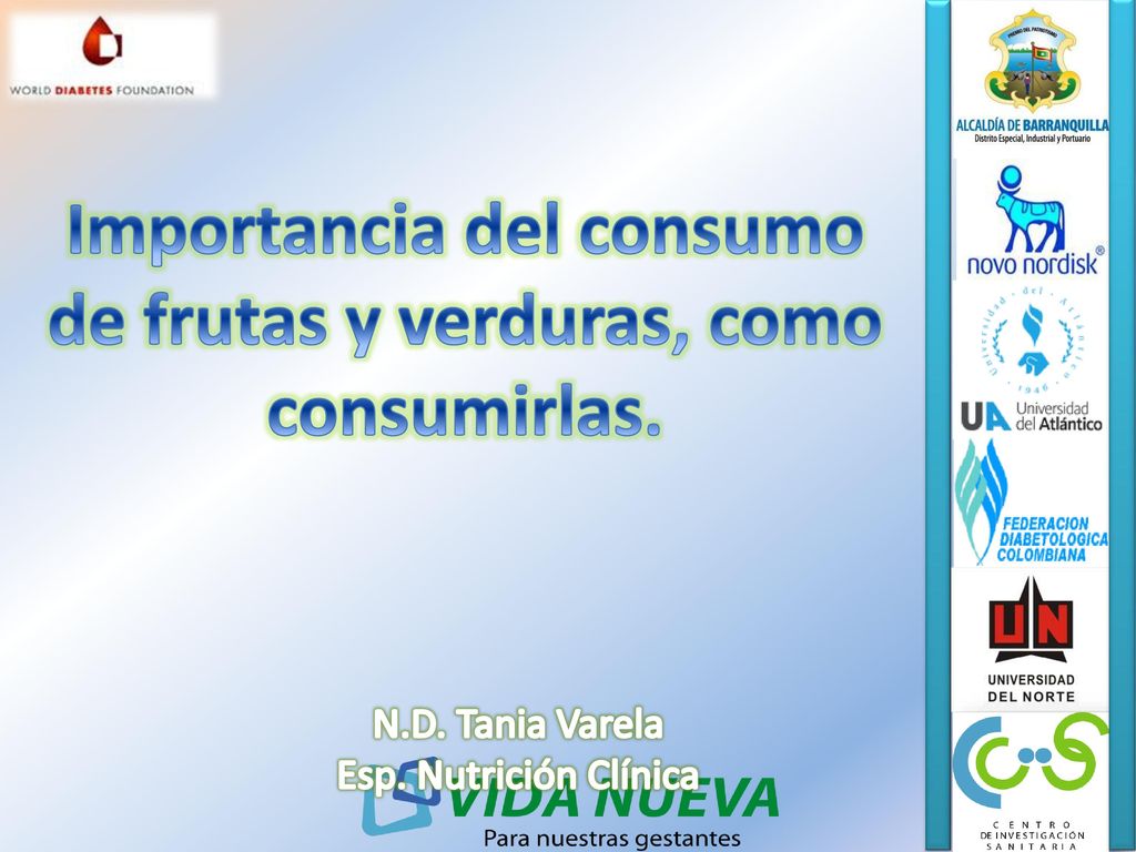 Importancia del consumo de frutas y verduras, como consumirlas.