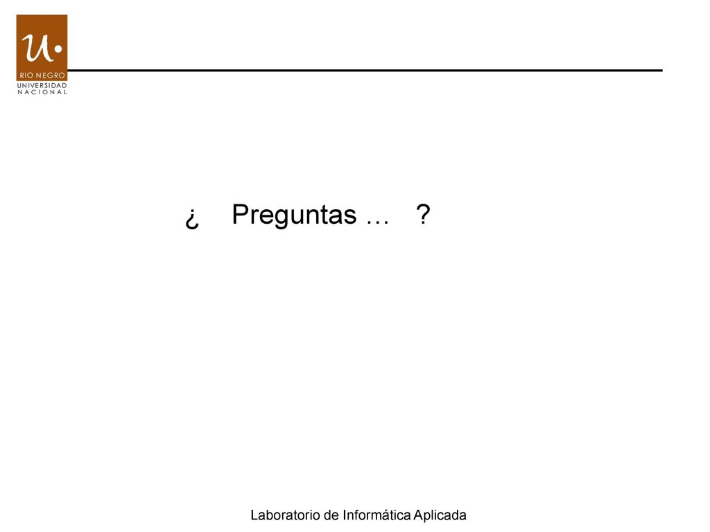 ¿ Preguntas … Laboratorio de Informática Aplicada 13