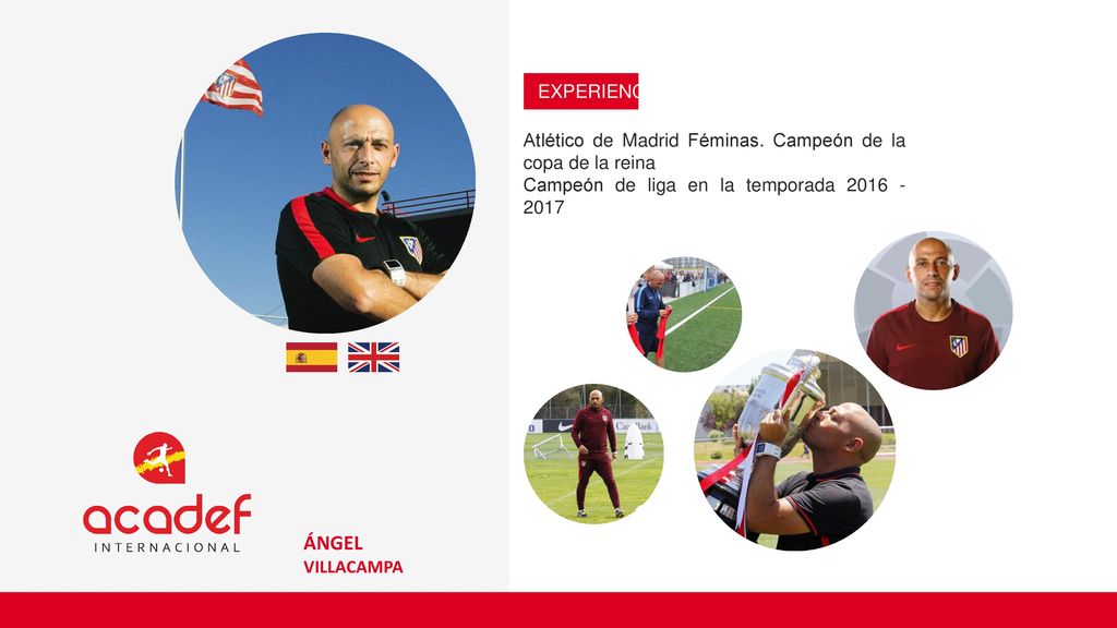 EXPERIENCIA Atlético de Madrid Féminas. Campeón de la copa de la reina. Campeón de liga en la temporada