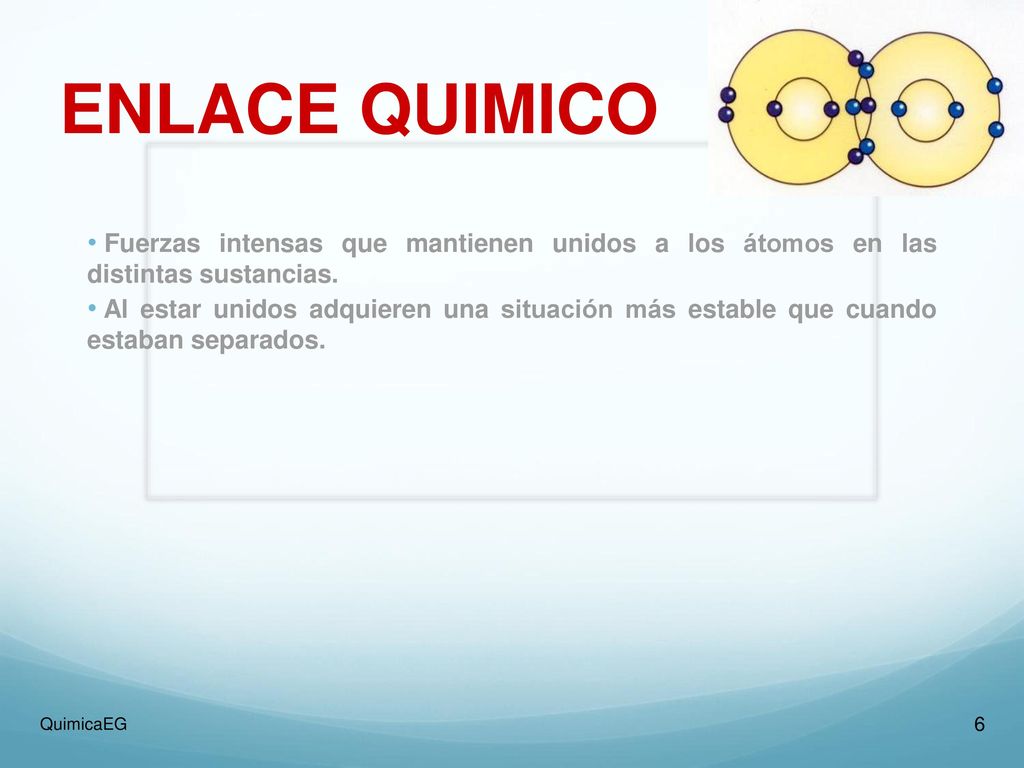 ENLACE QUIMICO Fuerzas intensas que mantienen unidos a los átomos en las distintas sustancias.