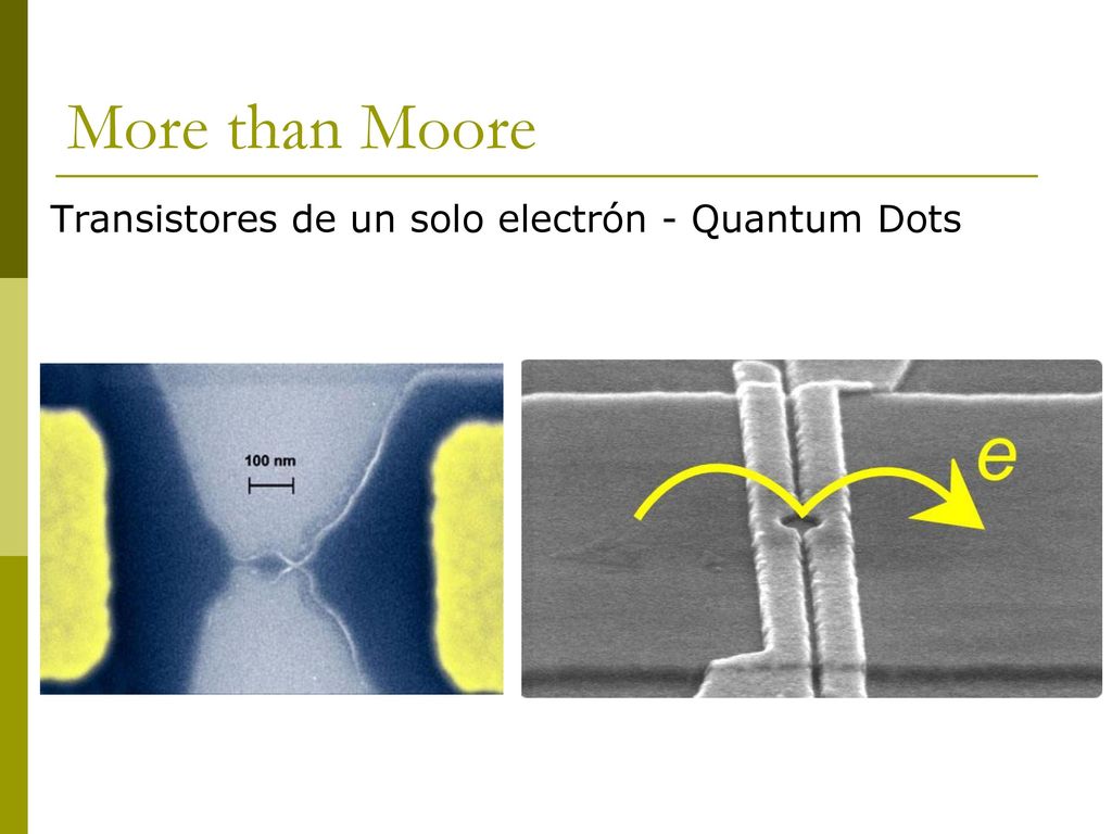 More than Moore Transistores de un solo electrón - Quantum Dots