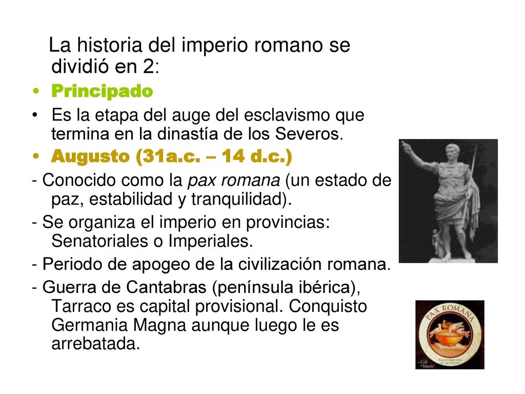 La historia del imperio romano se dividió en 2: