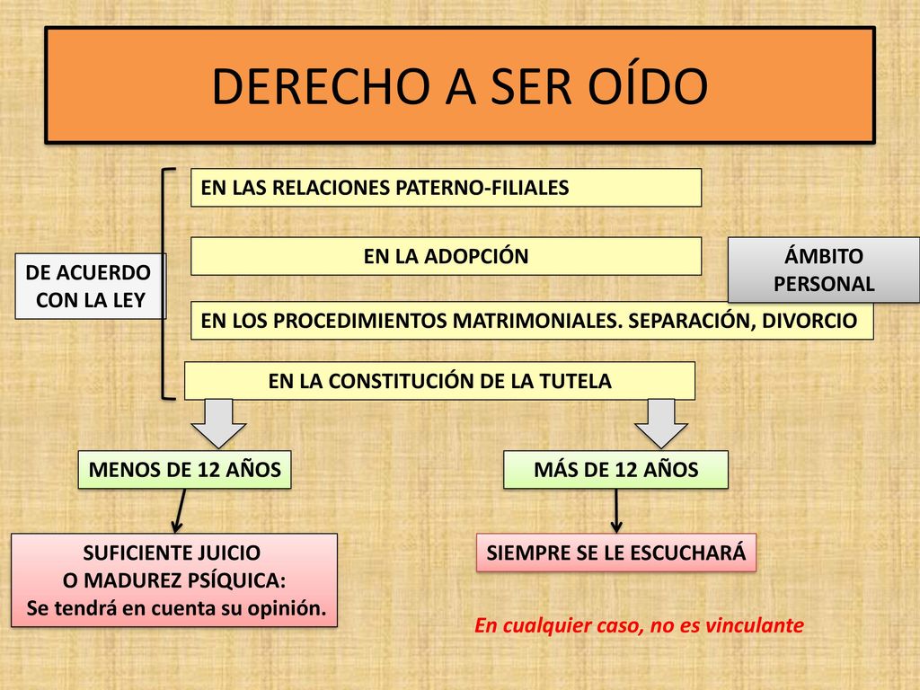 DERECHO A SER OÍDO EN LAS RELACIONES PATERNO-FILIALES EN LA ADOPCIÓN