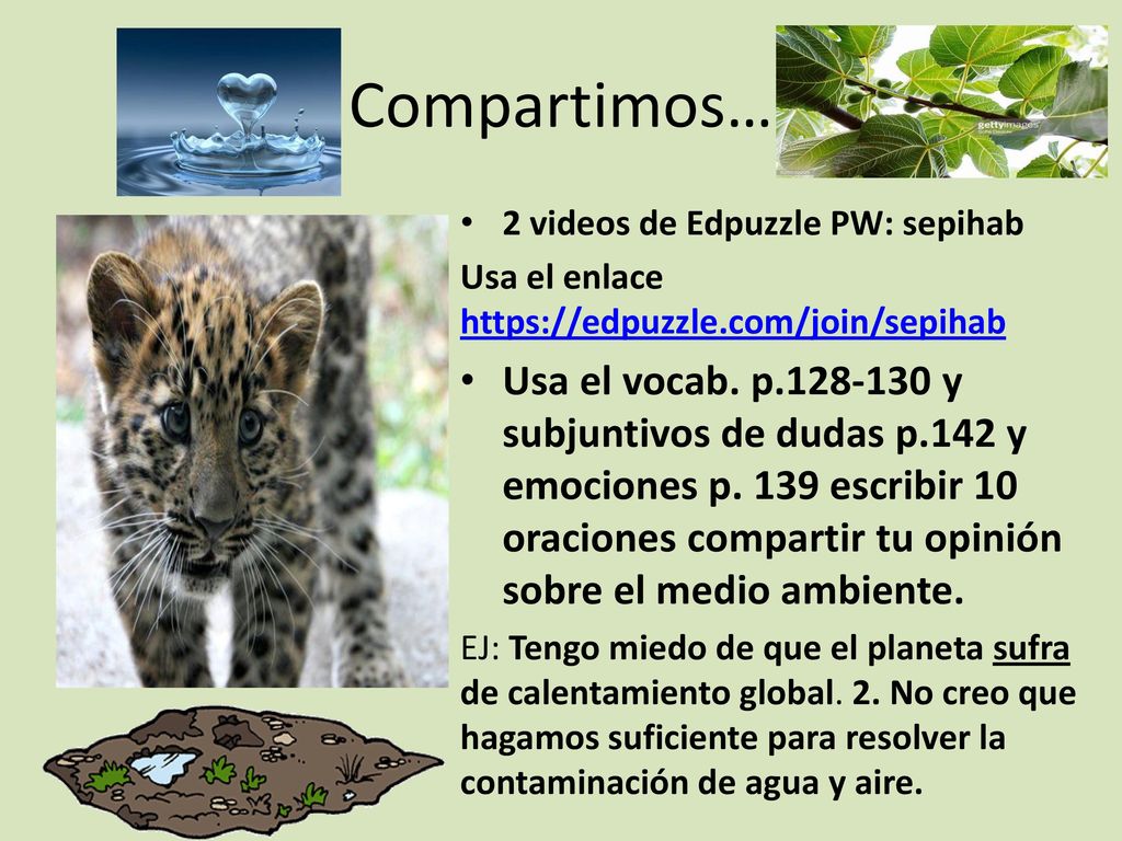 Compartimos… 2 videos de Edpuzzle PW: sepihab. Usa el enlace