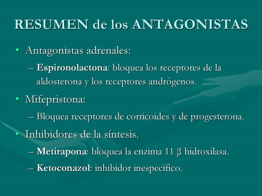 RESUMEN de los ANTAGONISTAS