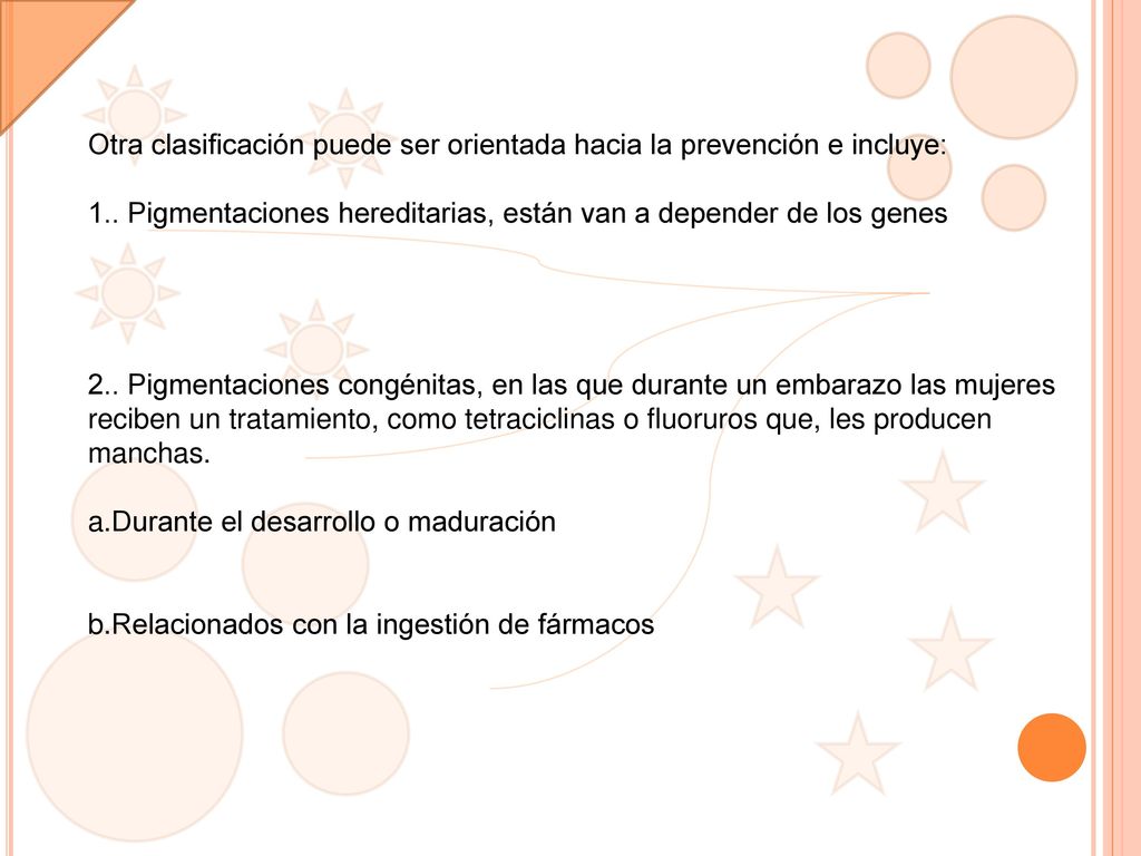 Otra clasificación puede ser orientada hacia la prevención e incluye: