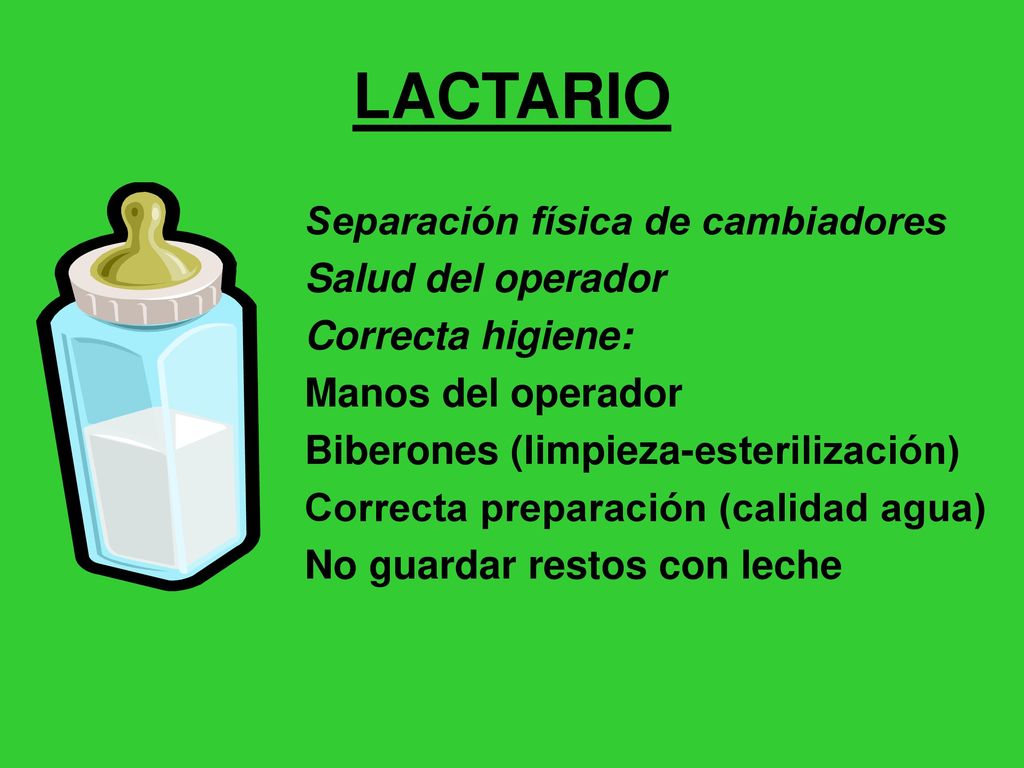 LACTARIO Separación física de cambiadores Salud del operador