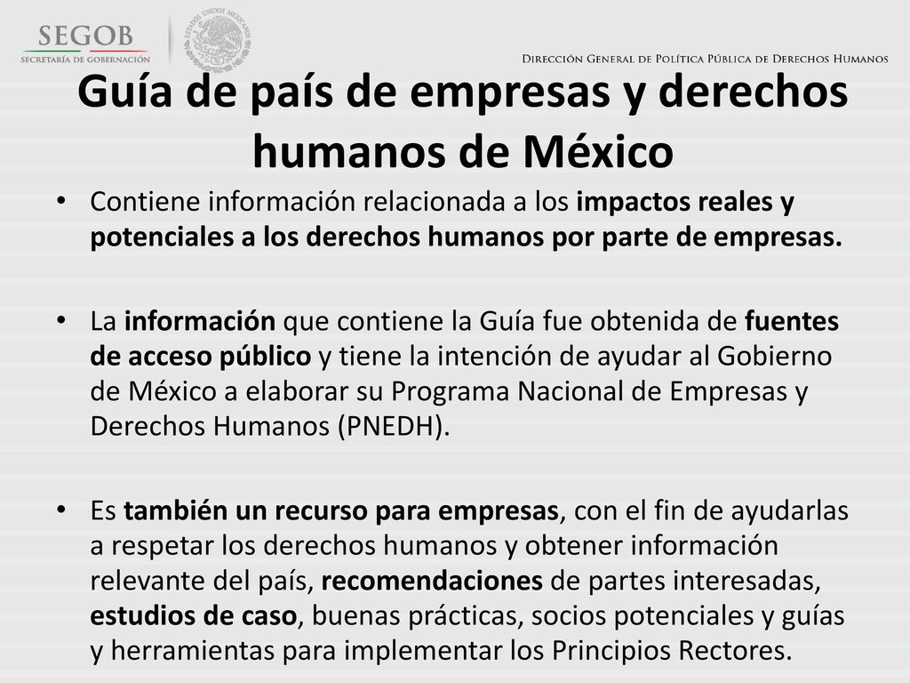 Guía de país de empresas y derechos humanos de México