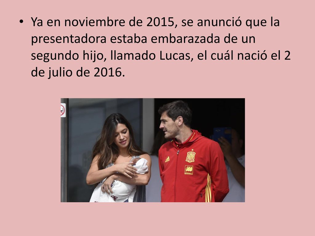Ya en noviembre de 2015, se anunció que la presentadora estaba embarazada de un segundo hijo, llamado Lucas, el cuál nació el 2 de julio de 2016.
