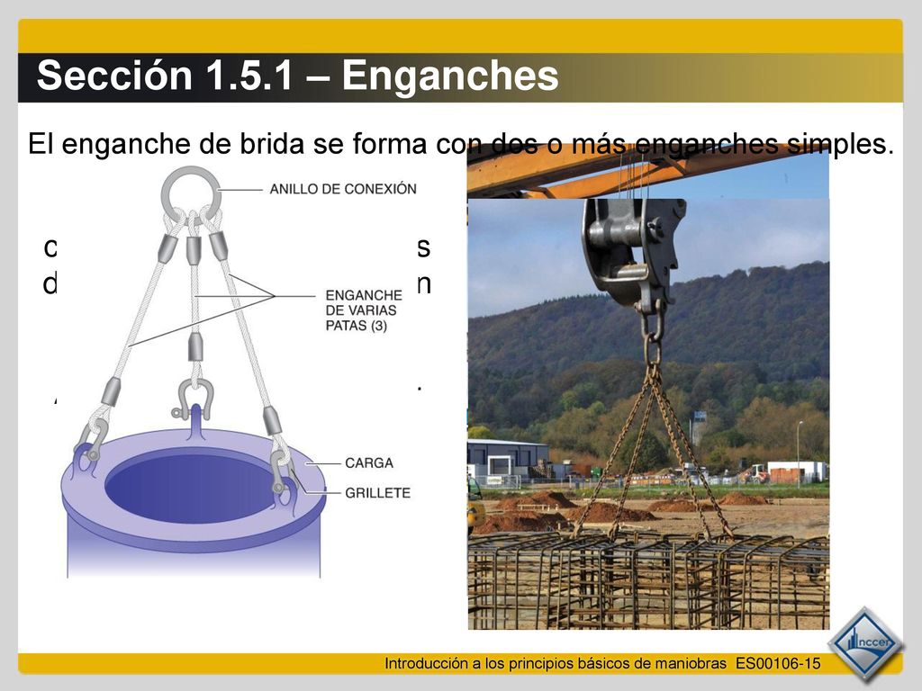 El enganche de brida se forma con dos o más enganches simples.