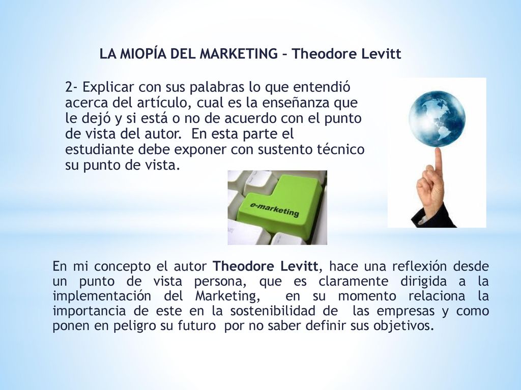 LA MIOPÍA DEL MARKETING – Theodore Levitt