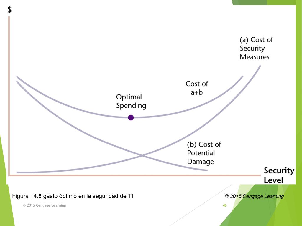 Figura 14.8 gasto óptimo en la seguridad de TI © 2015 Cengage Learning