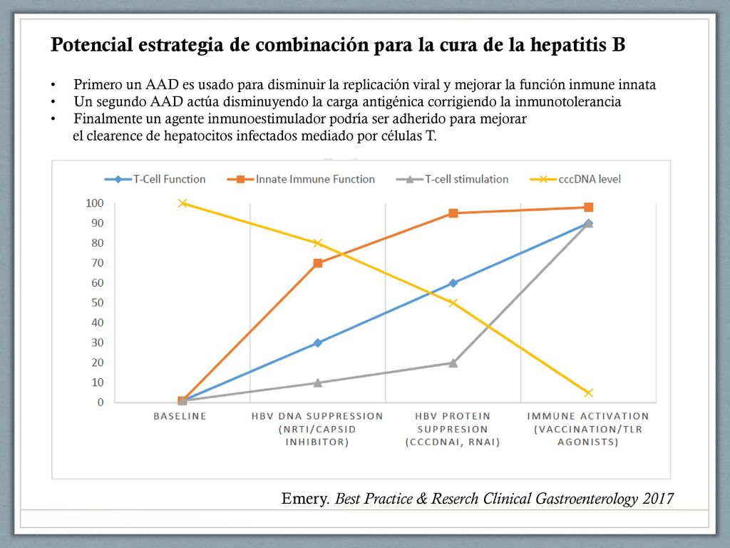 Potencial estrategia de combinación para la cura de la hepatitis B