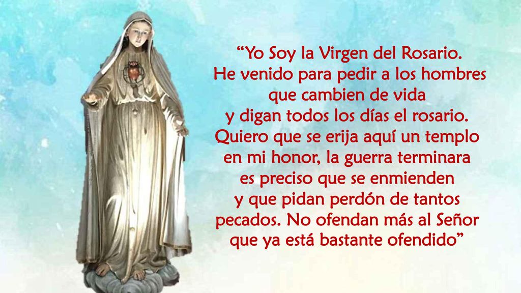 He venido para pedir a los hombres que cambien de vida