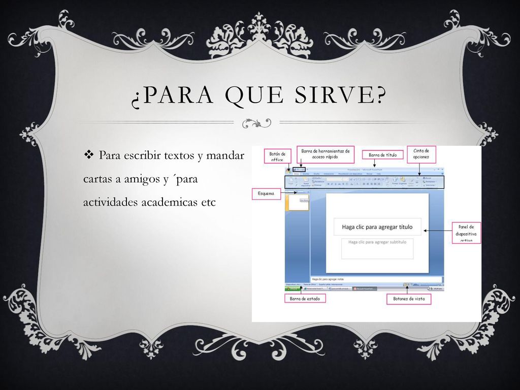 ¿Para que sirve Para escribir textos y mandar cartas a amigos y ´para actividades academicas etc