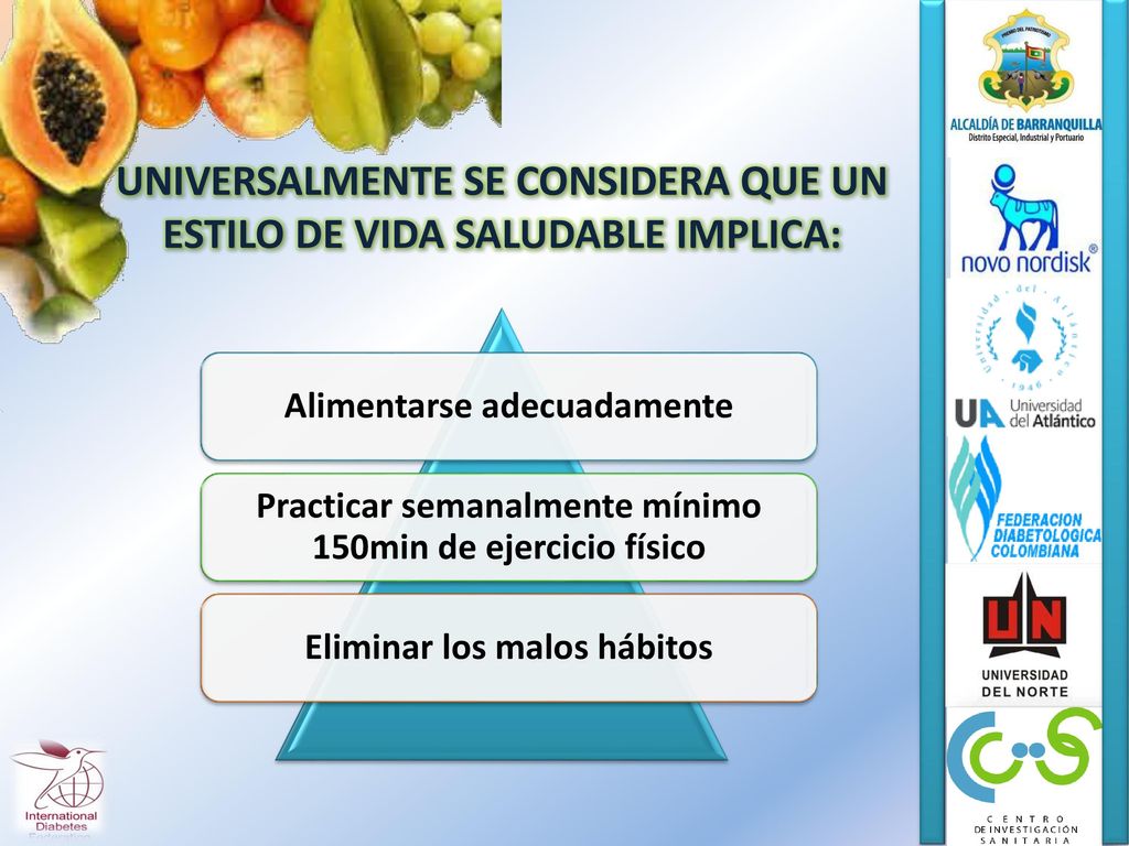 UNIVERSALMENTE SE CONSIDERA QUE UN ESTILO DE VIDA SALUDABLE IMPLICA: