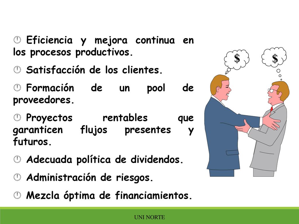 $ $ Eficiencia y mejora continua en los procesos productivos.