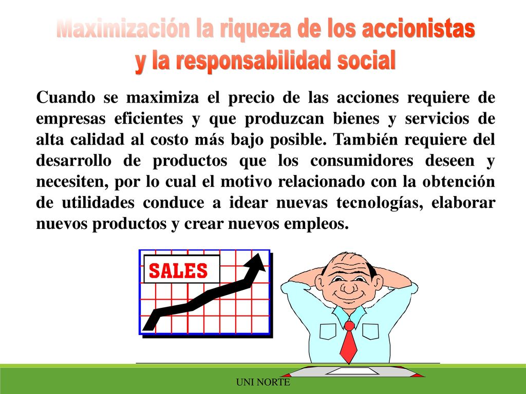 Maximización la riqueza de los accionistas y la responsabilidad social