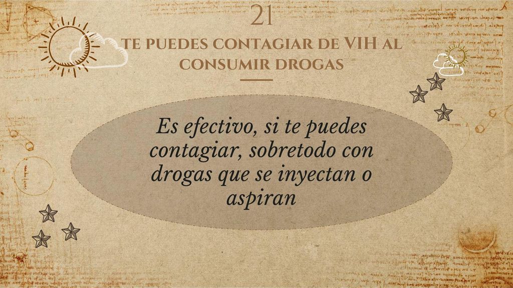 21 te puedes contagiar de VIH al consumir drogas