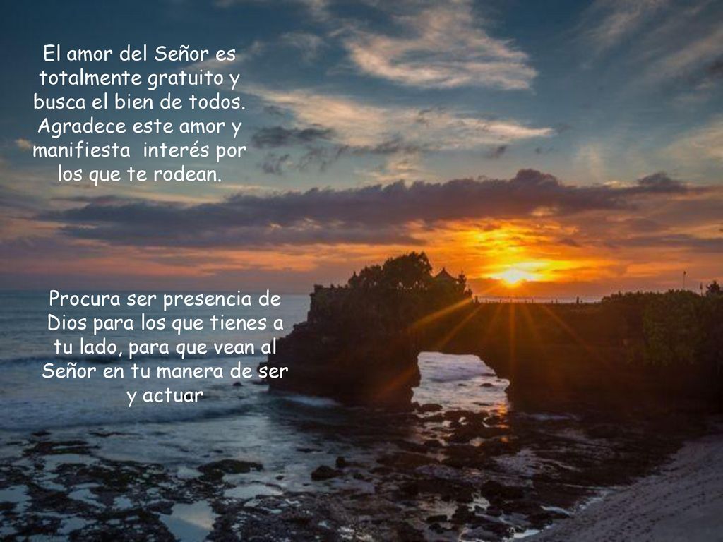 El amor del Señor es totalmente gratuito y busca el bien de todos