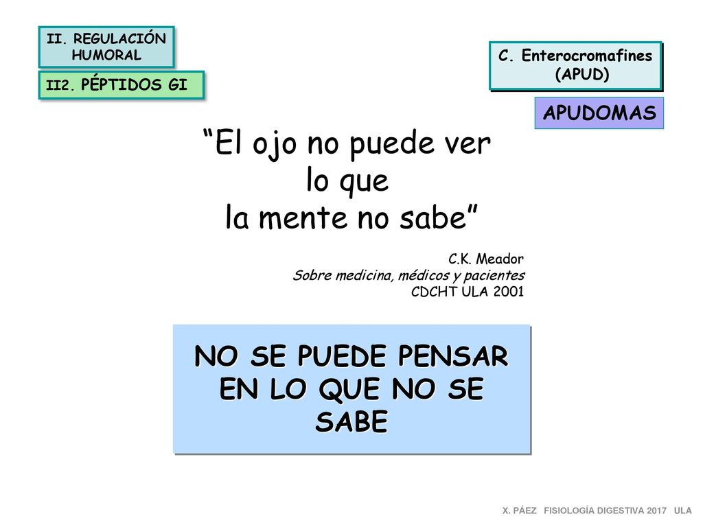 El ojo no puede ver lo que la mente no sabe NO SE PUEDE PENSAR
