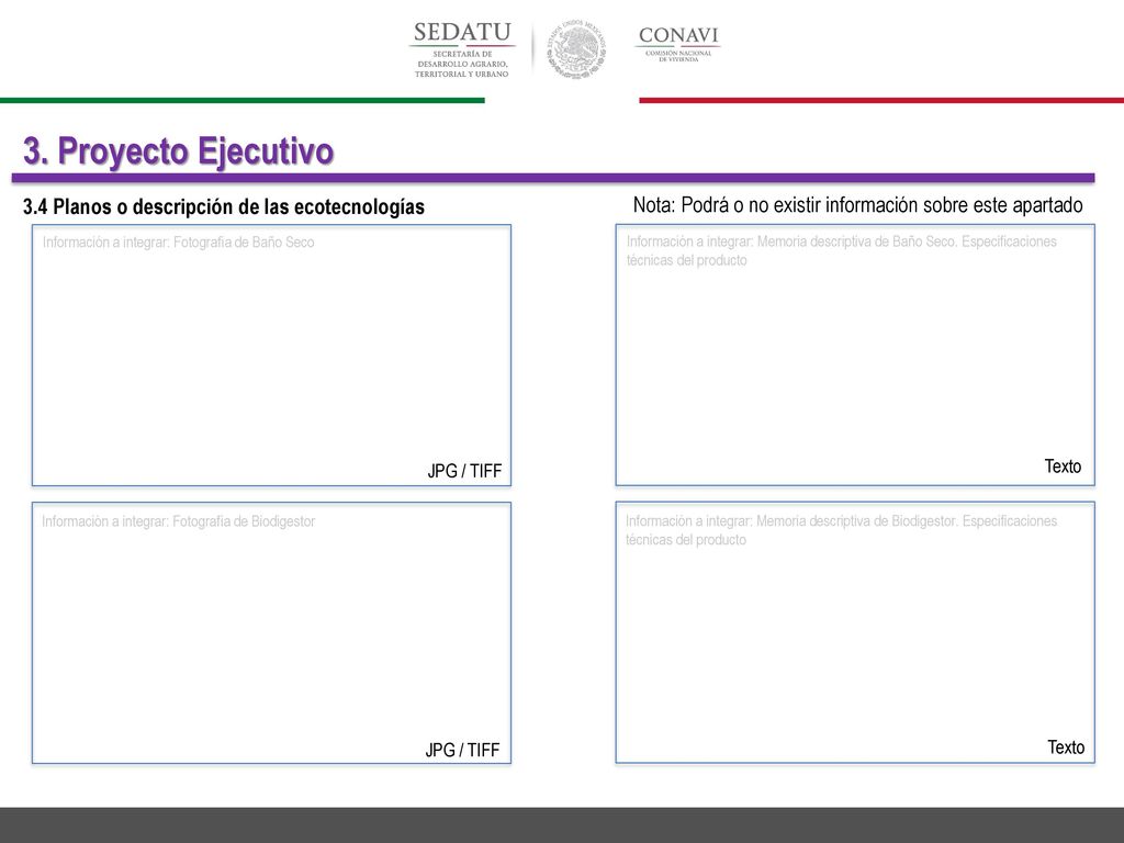3. Proyecto Ejecutivo 3.4 Planos o descripción de las ecotecnologías