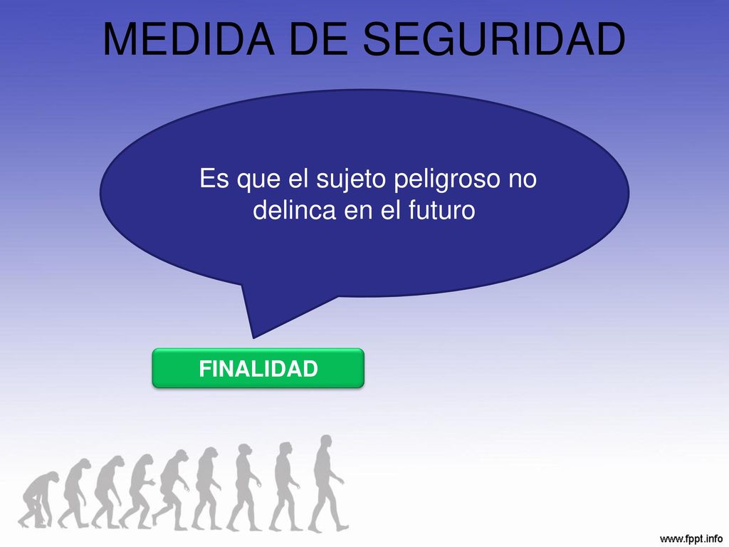 Es que el sujeto peligroso no delinca en el futuro