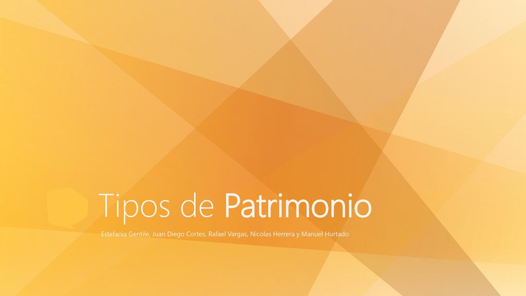 Tipos de Patrimonio Estefania Gentile, Juan Diego Cortes, Rafael Vargas, Nicolas Herrera y Manuel Hurtado.